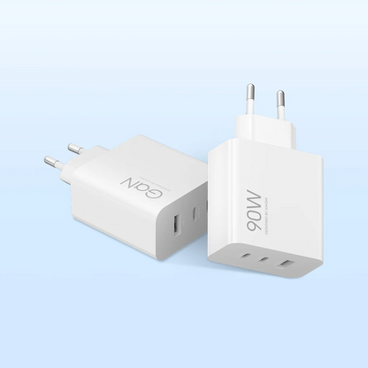 Punjač Xiaomi mreže, 90W, 6.1A, 1 x USB-A - 2 x USB-C, Beli BHR087MEU