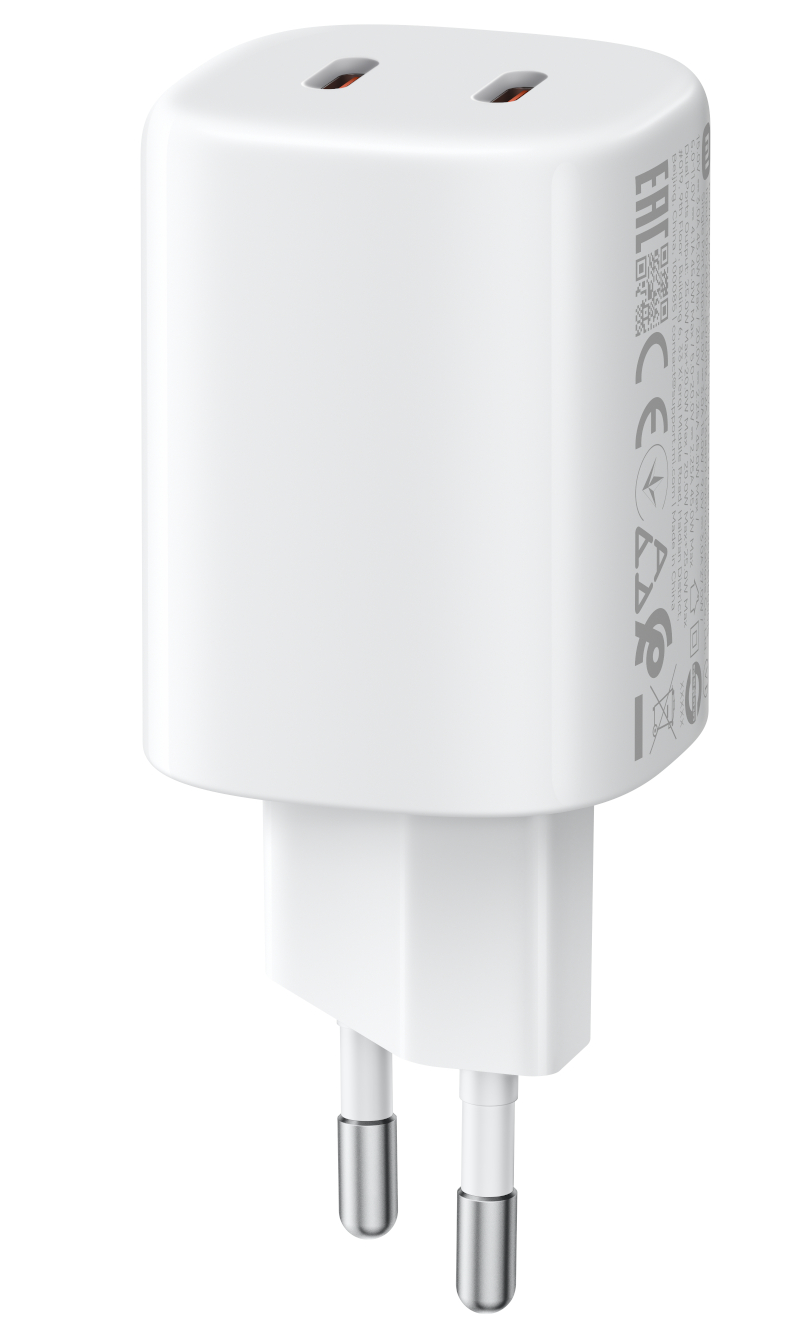 Punjač za mrežu Xiaomi Nano Turbo, 45W, 3A, 2 x USB-C, Bela BHR087OEU