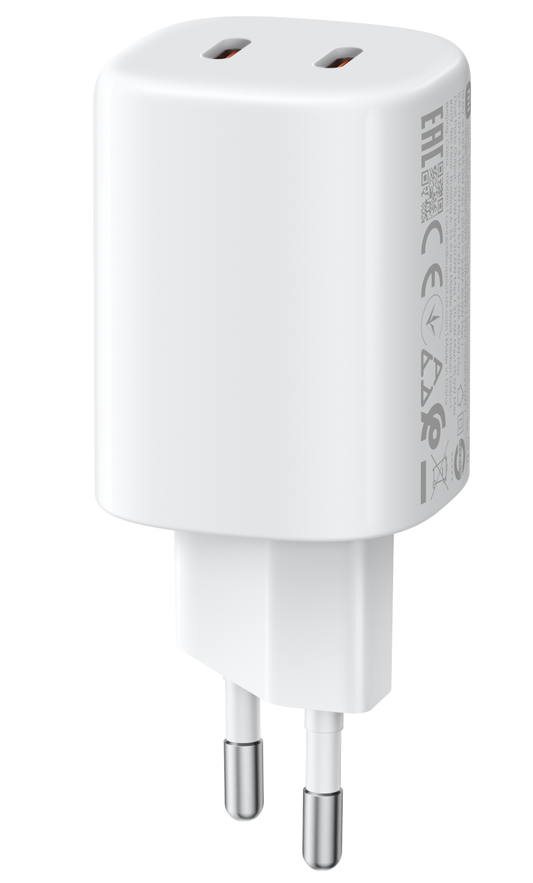 Punjač za mrežu Xiaomi Nano Turbo, 45W, 3A, 2 x USB-C, Bela BHR087OEU