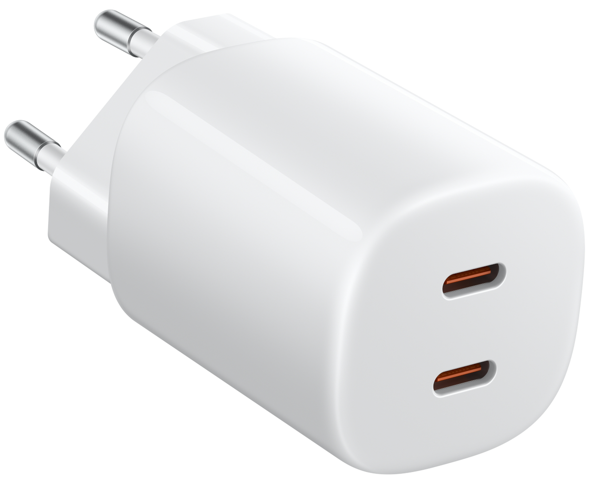 Punjač za mrežu Xiaomi Nano Turbo, 45W, 3A, 2 x USB-C, Bela BHR087OEU