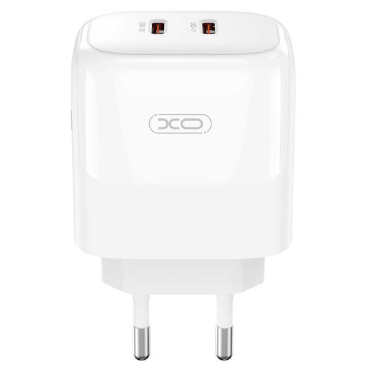 Network Charger XO Design L140, 35W, 3A, 2 x USB-C, White 