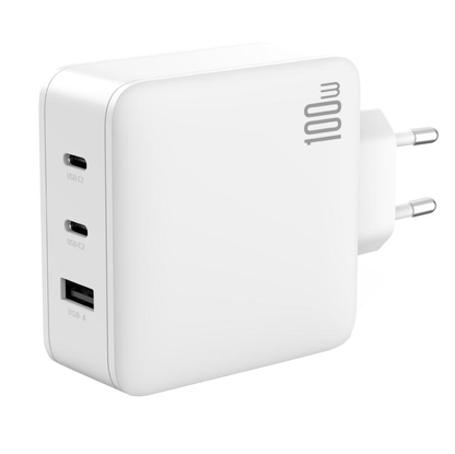 Punjač za mrežu XO Design CE14, 100W, 3.25A, 1 x USB-A - 2 x USB-C, Bela