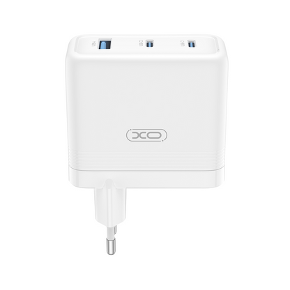Punjač mreže XO Design CE35, 100W, 5A, 1 x USB-A - 2 x USB-C, Beli