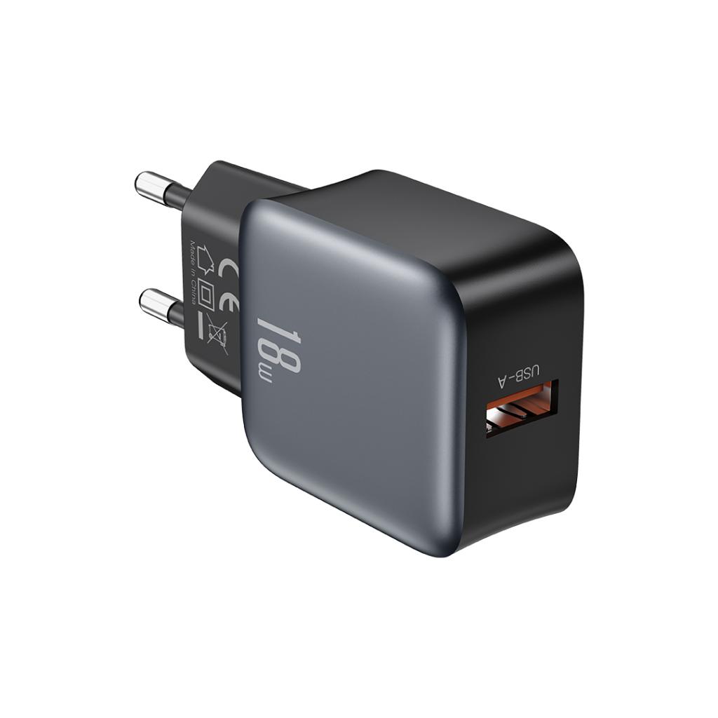 Punjač za mrežu XO Design L152, 18W, 3A, 1 x USB-A, Crni