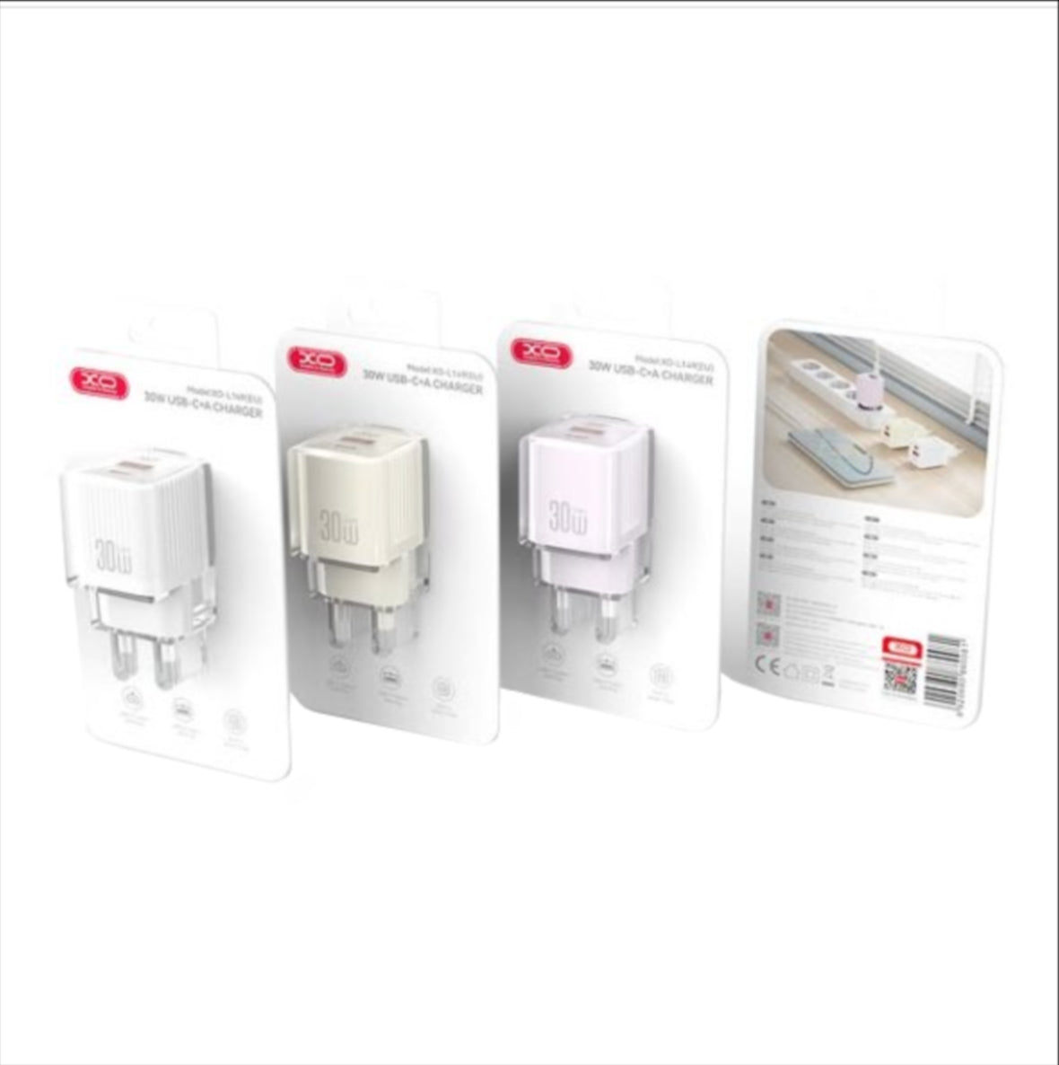 Punjač za mrežu XO Design L148, 30W, 3A, 1 x USB-C, Ljubičasta