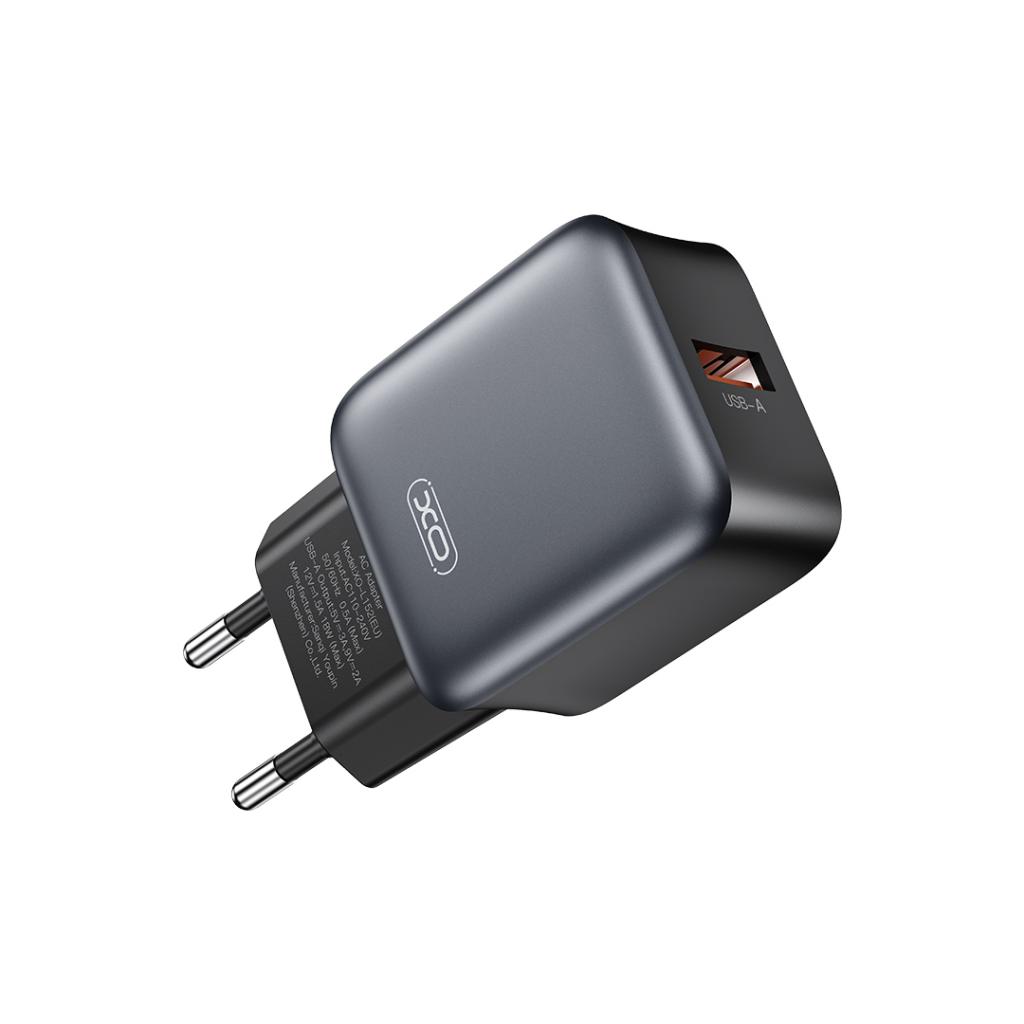 Punjač za mrežu XO Design L152, 18W, 3A, 1 x USB-A, Crni