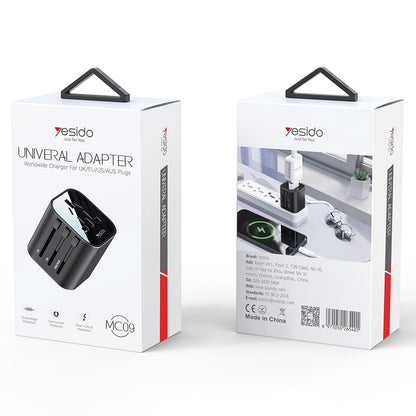 Adaptor Mreža Yesido MC09 Travel, Crni