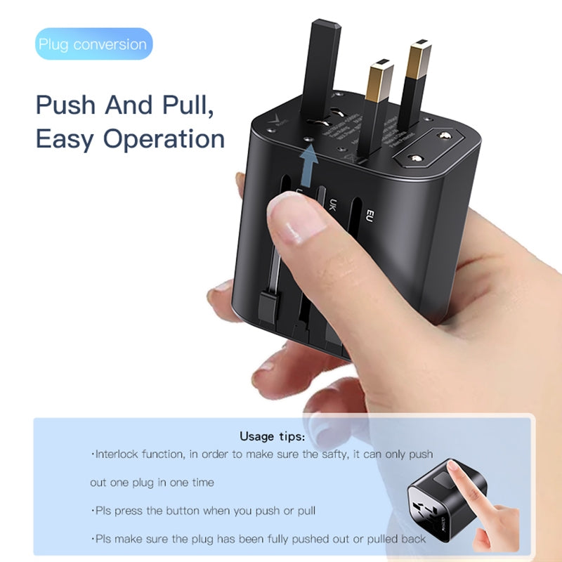 Adaptor Mreža Yesido MC09 Travel, Crni