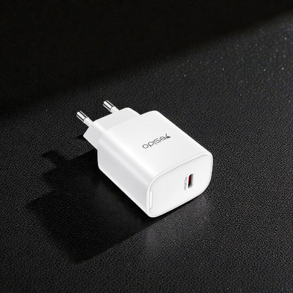 Punjač za mrežu Yesido YC01E, 20W, 3A, 1 x USB-C, Beli