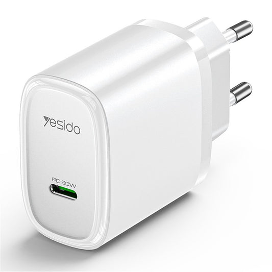 Punjač mreže Yesido YC57, 20W, 3A, 1 x USB-C, Beli