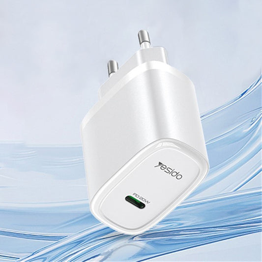 Punjač mreže Yesido YC57, 20W, 3A, 1 x USB-C, Beli