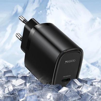 Punjač mreže Yesido YC57, 20W, 3A, 1 x USB-C, Beli