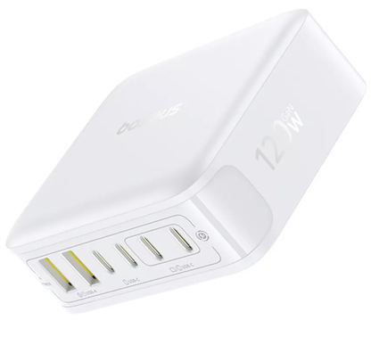 Punjač Stanica Baseus EnerFill FH21, 120W, 2 x USB-A - 4 x USB-C, Bela E0120T01