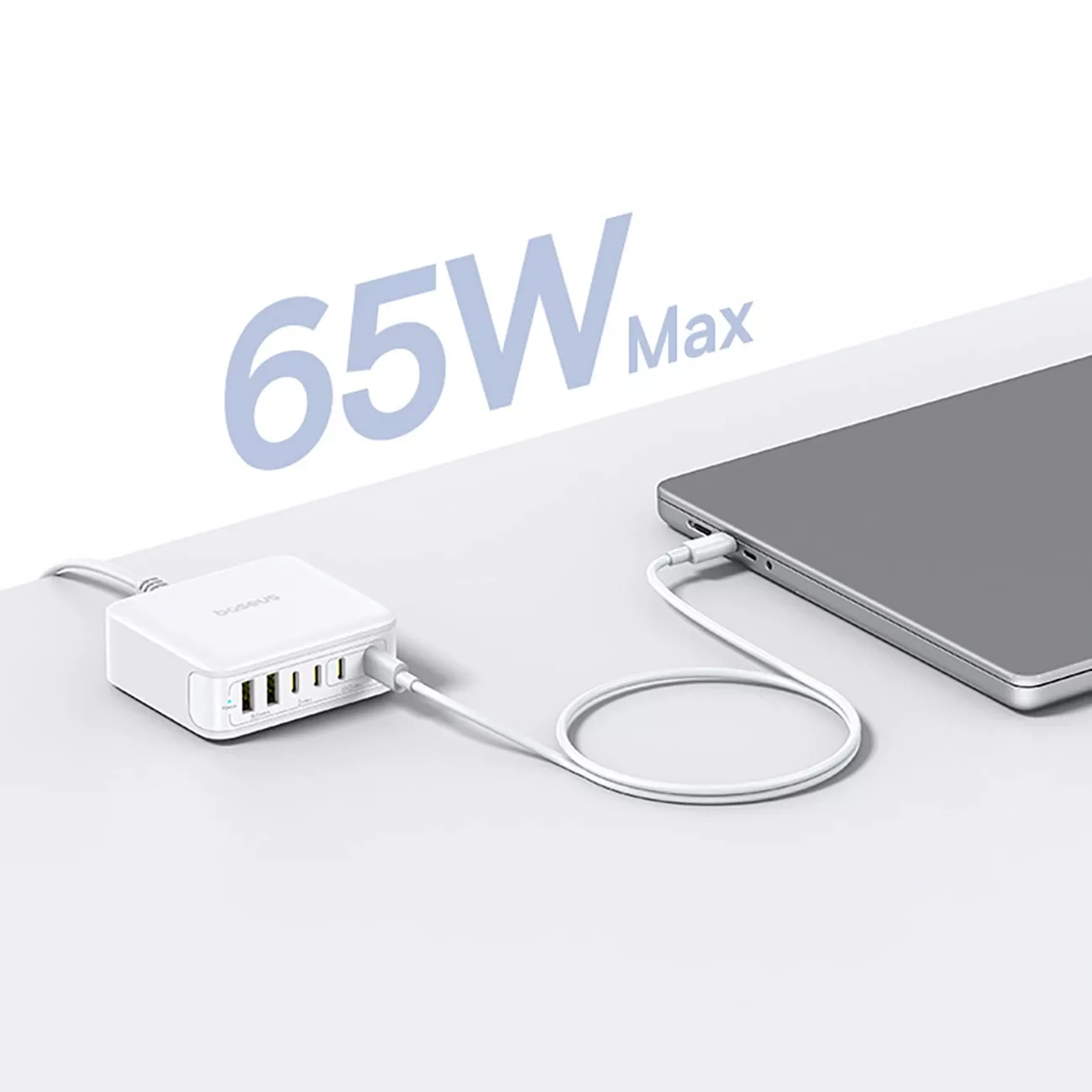 Punjač Stanica Baseus EnerFill FH21, 120W, 2 x USB-A - 4 x USB-C, Bela E0120T01
