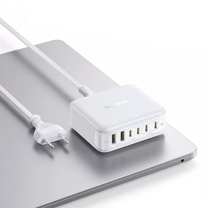 Punjač Stanica Baseus EnerFill FH21, 120W, 2 x USB-A - 4 x USB-C, Bela E0120T01