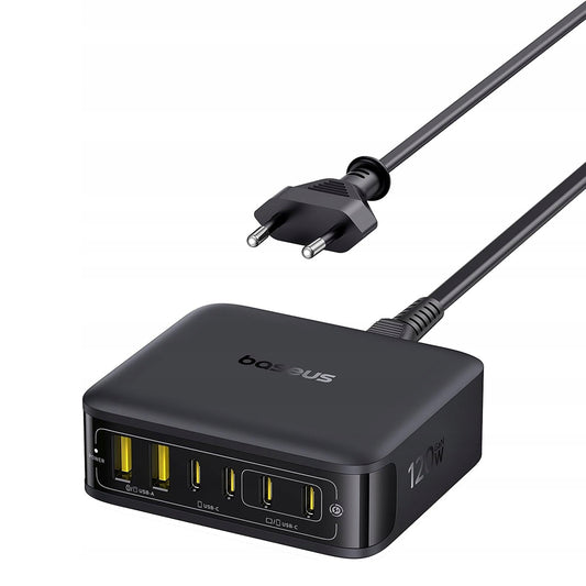Punjač Stanica Baseus EnerFill FH21, 120W, 3.25A, 2 x USB-A - 4 x USB-C, Crna E0120T00