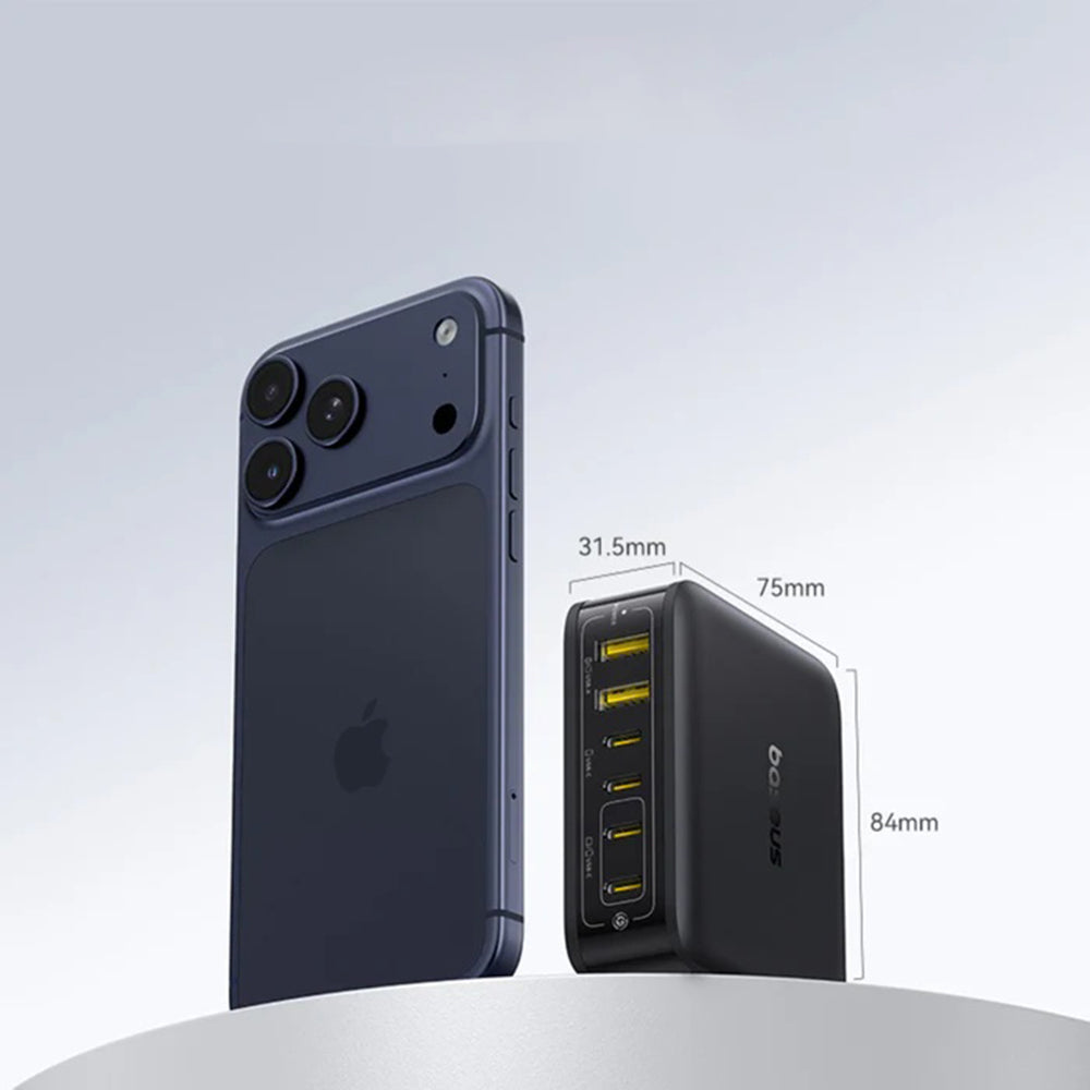 Punjač Stanica Baseus EnerFill FH21, 120W, 3.25A, 2 x USB-A - 4 x USB-C, Crna E0120T00