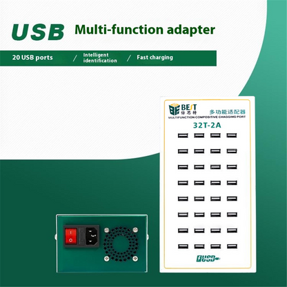 Punjač Stanica Best 32T-2A, 2A, 32 x USB-A, Bela
