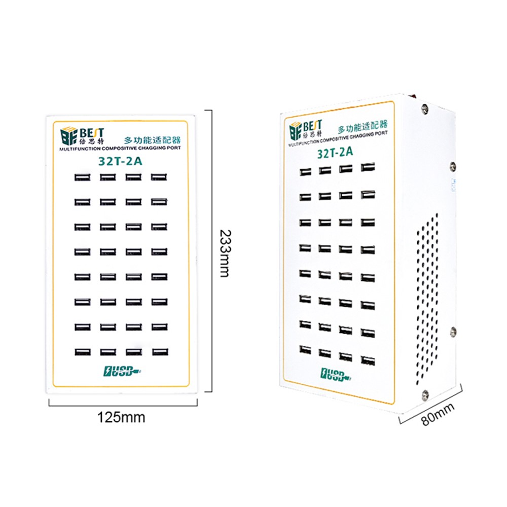 Punjač Stanica Best 32T-2A, 2A, 32 x USB-A, Bela