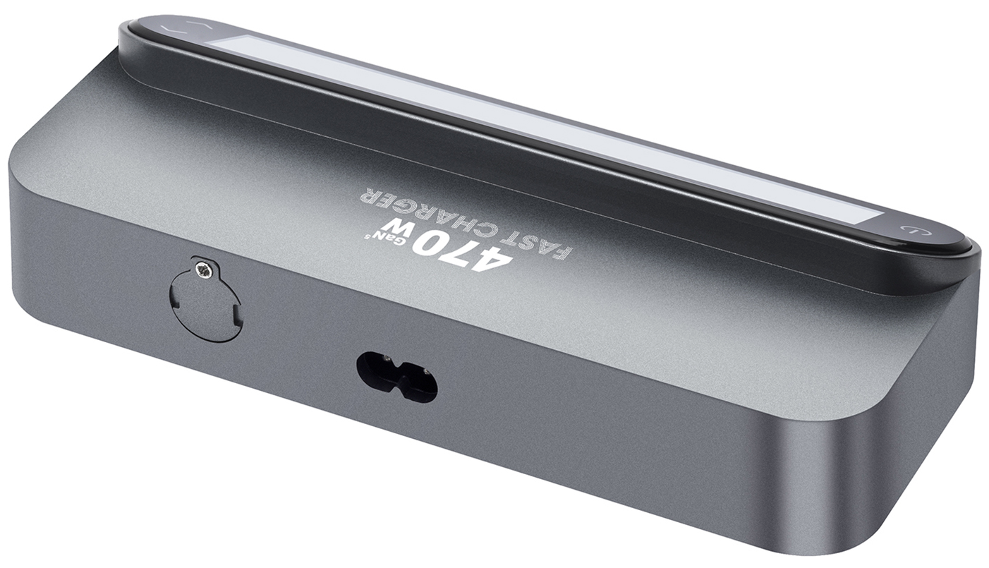 Punjač Stanica Sa USB-C Kablom OEM LCD470W, 470W, 5A, 2 x USB-A - 3 x USB-C, Siva