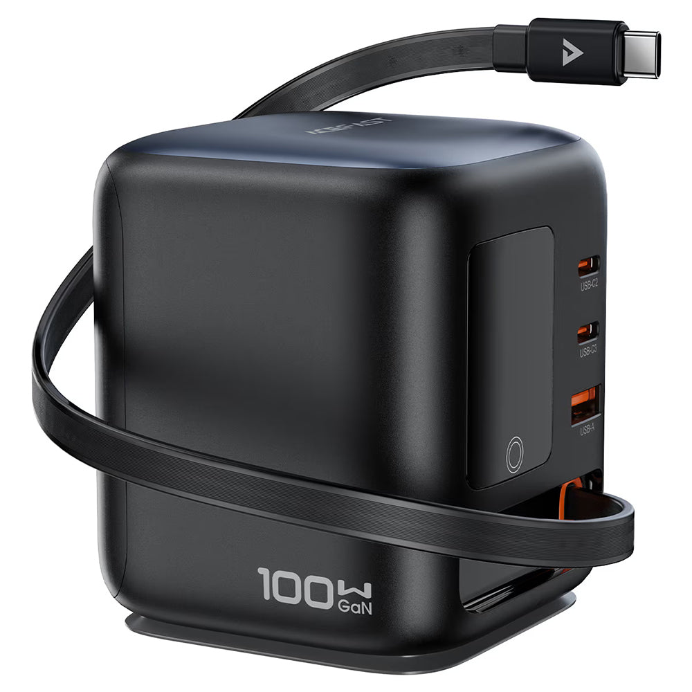 Punjač Stanica Sa USB-C Kablićem Acefast Z10, 100W, 1 x USB-A - 2 x USB-C, Crna