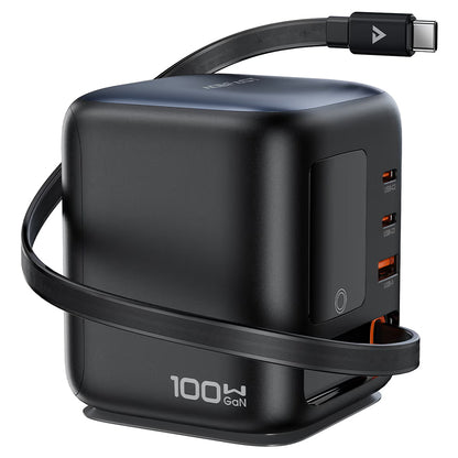 Punjač Stanica Sa USB-C Kablićem Acefast Z10, 100W, 1 x USB-A - 2 x USB-C, Crna