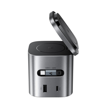 Punjač Stanica Sa USB-C Kabelom Acefast Z9 QI 6in1, 80W, 1 x USB-C - 1 x USB-A, Crna
