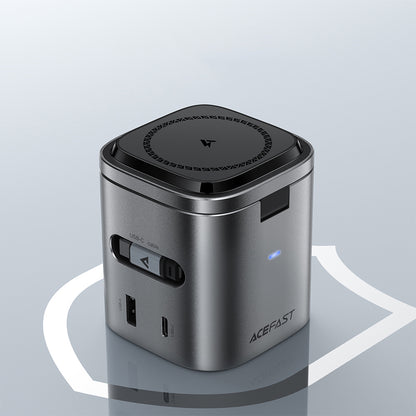Punjač Stanica Sa USB-C Kabelom Acefast Z9 QI 6in1, 80W, 1 x USB-C - 1 x USB-A, Crna