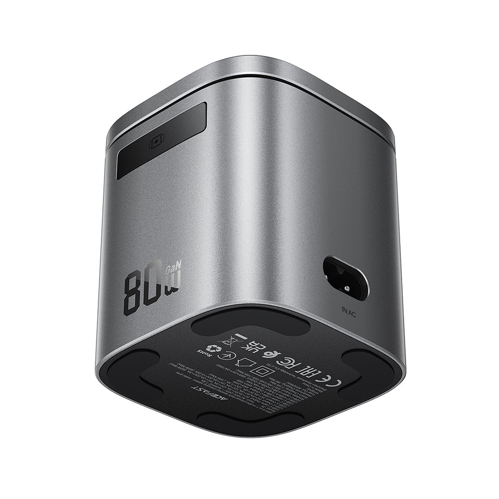 Punjač Stanica Sa USB-C Kabelom Acefast Z9 QI 6in1, 80W, 1 x USB-C - 1 x USB-A, Crna