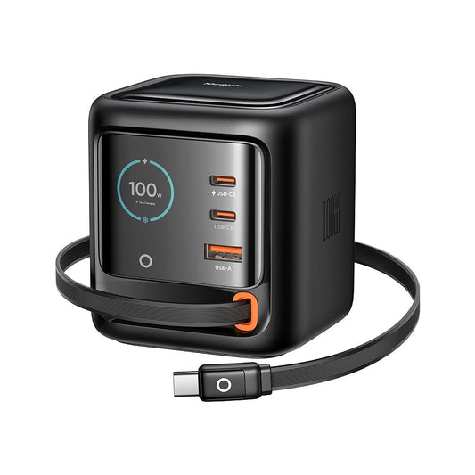Punjač Stanica Sa USB-C Kablićem Mcdodo FreeGo CH-1391 Display, 100W, 5A, 1 x USB-A - 2 x USB-C, Crna