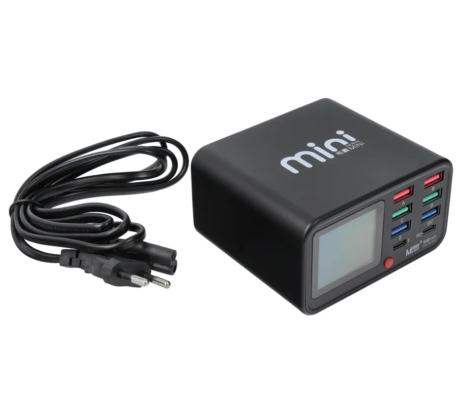Punjač Stanica MaAnt Dianba Mini, 75W, 2 x USB-C - 6 x USB-A, Crna