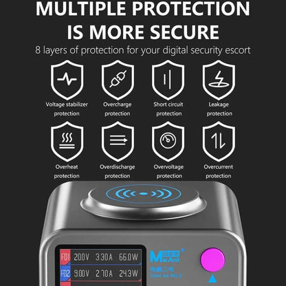 Punjač Stanica MaAnt DianBa No.2 QI, 300W, 3A, 3 x USB-C - 9 x USB-A, Sivi