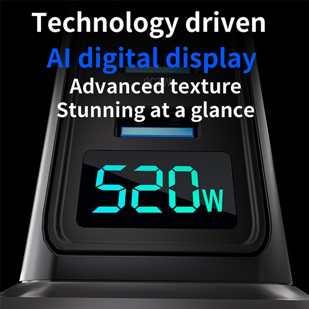 Punjač Stanica OEM, 520W, 5A, 4 x USB-A - 4 x USB-C, Siva