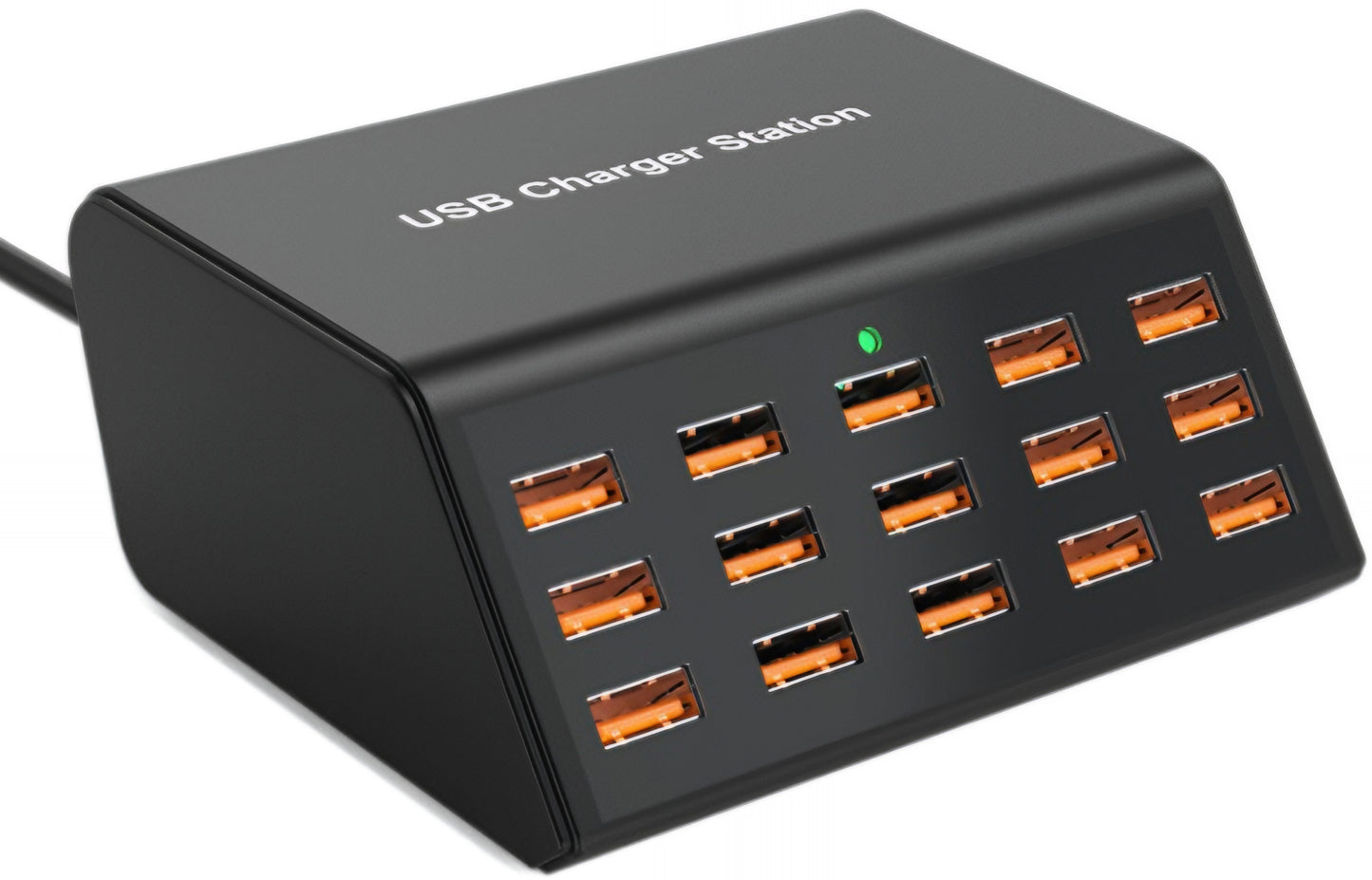 Punjač Stanica OEM HW15, 100W, 2A, 15 x USB-A, Crna