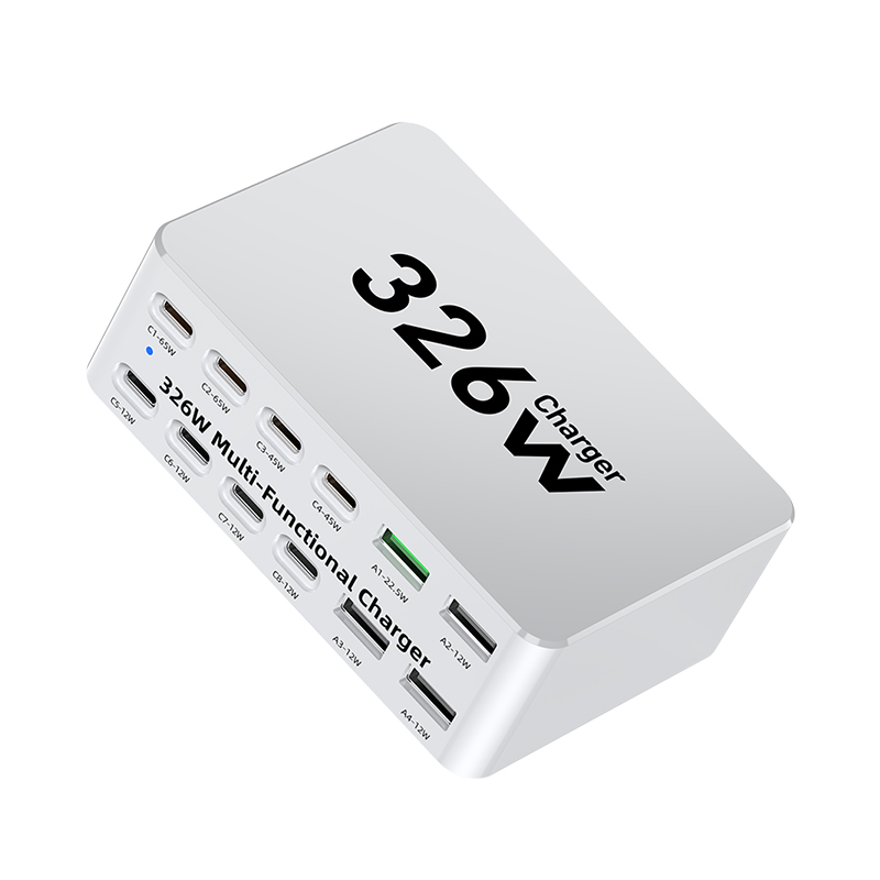 Punjač Stanica OEM WLX-818E, 326W, 3.25A, 4 x USB-A - 8 x USB-C, Bela