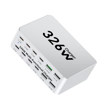 Punjač Stanica OEM WLX-818E, 326W, 3.25A, 4 x USB-A - 8 x USB-C, Bela