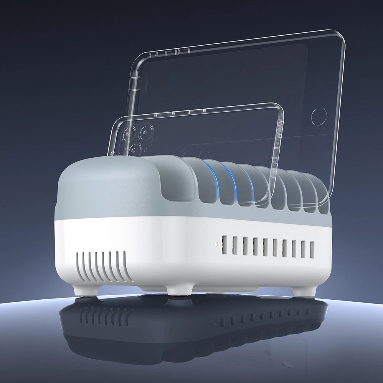 Punjač Stanica Orico DUK-10P-V1, 120W, 2.4A, 10 x USB-A, Bela