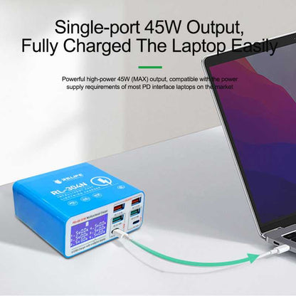 Punjač Stanica Relife RL-304N, 87W, 3A, 2 x USB-C - 4 x USB-A, Plava