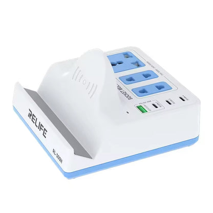 Punjač Stanica Relife RL-309H QI, 72W, 1 x USB-A - 3 x USB-C, Bela