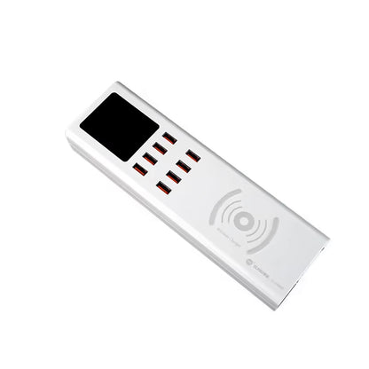 Punjač Stanica Sunshine SS-309WD QI, 40W, 2.4A, 8 x USB-A, Bela