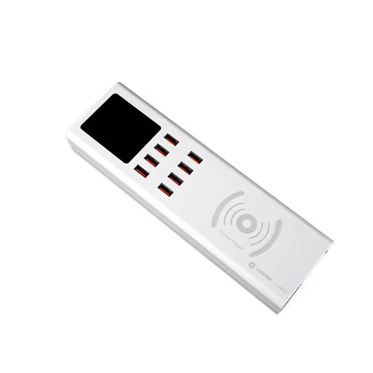 Punjač Stanica Sunshine SS-309WD QI, 40W, 2.4A, 8 x USB-A, Bela