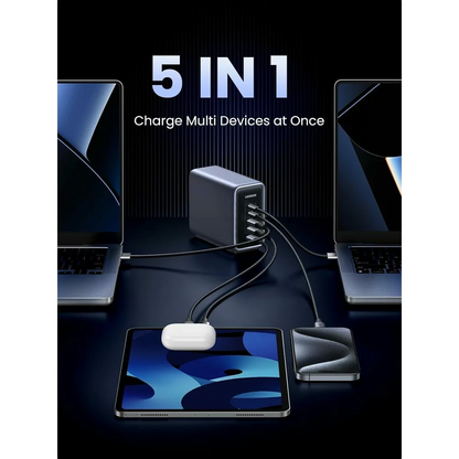 Punjač Stanica UGREEN CD333 Nexode, 300W, 5A, 1 x USB-A - 4 x USB-C, Sivi, Ponovo zapakovan