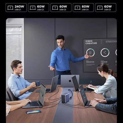 Punjač Stanica UGREEN Nexode X759, 500W, 5A, 1 x USB-A - 5 x USB-C, Siva