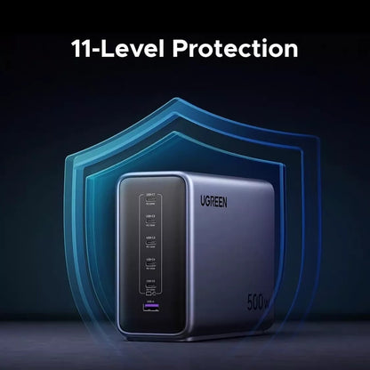 Punjač Stanica UGREEN Nexode X759 (55550B), 500W, 5A, 1 x USB-A - 5 x USB-C, Sivi