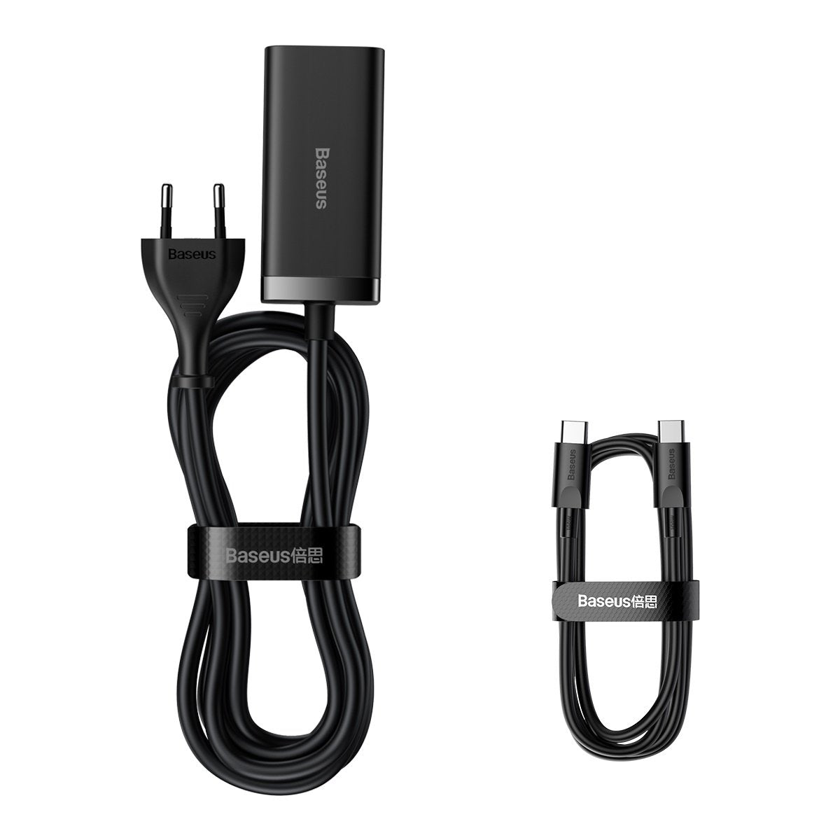Punjač Stanica USB-C Baseus GaN3 Pro, 100W, 5A, 2 x USB-A - 2 x USB-C, Crna, Ponovo zapakovano CCGP000101