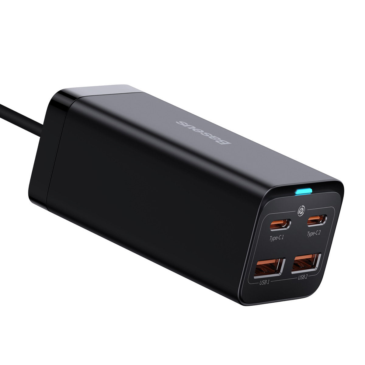 Punjač Stanica USB-C Baseus GaN3 Pro, 100W, 5A, 2 x USB-A - 2 x USB-C, Crna, Ponovo zapakovano CCGP000101