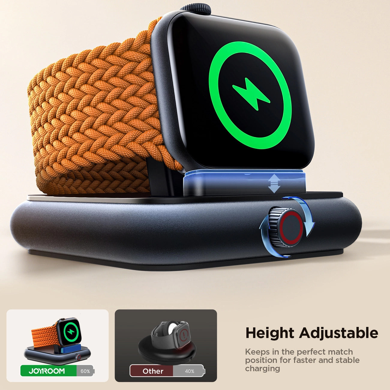 Joyroom JR-WQW03 Wireless Charger for Apple Watch Series, Black