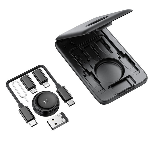 Bežični punjač McDodo CH-2440 8u1 za Apple Watch Series, Crni