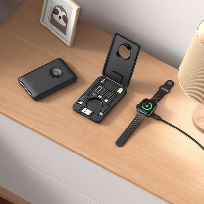 Bežični punjač sa organizatorom McDodo CH-2440 8u1 za Apple Watch Series, Crni