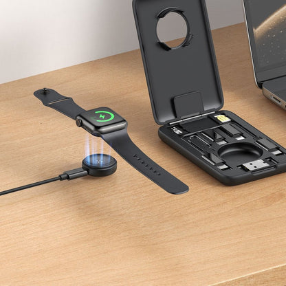 Bežični punjač sa organizatorom McDodo CH-2440 8u1 za Apple Watch Series, Crni